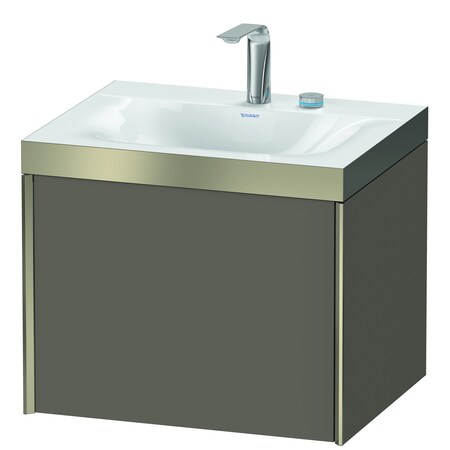 Xviu C-Bonded Wall-Mounted Vanity Flannel Gray Satin Matte